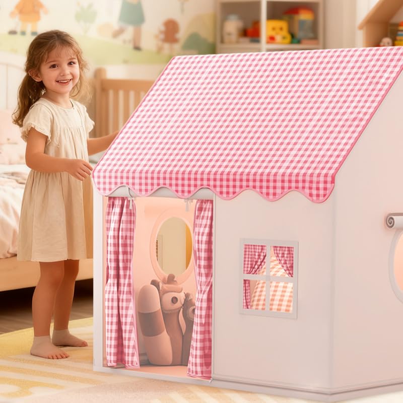 Tente de Jeu Enfants, Grande Princesse Maison de Jouets 120 x 105 x 128 cm Rose