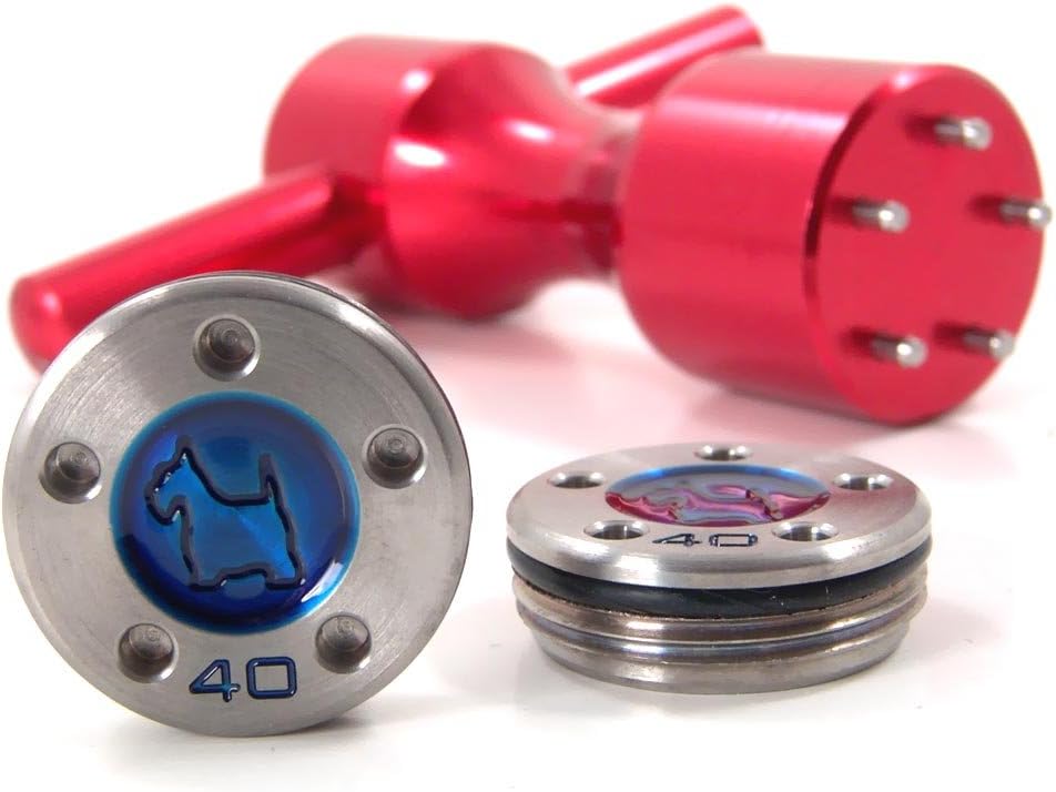 19th Hole Custom Shop 2 of 40g Blue Scottie Dog Weight for Scotty Cameron Putters with Wrench Tool