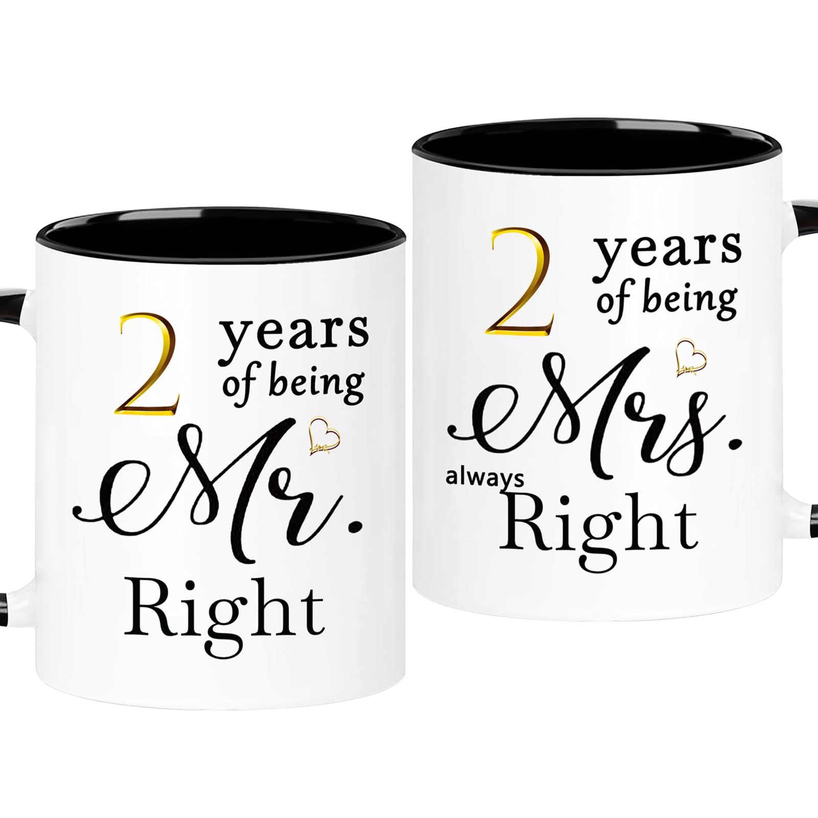 WOSIWULA 2 Year Anniversary Coffee Mugs Set