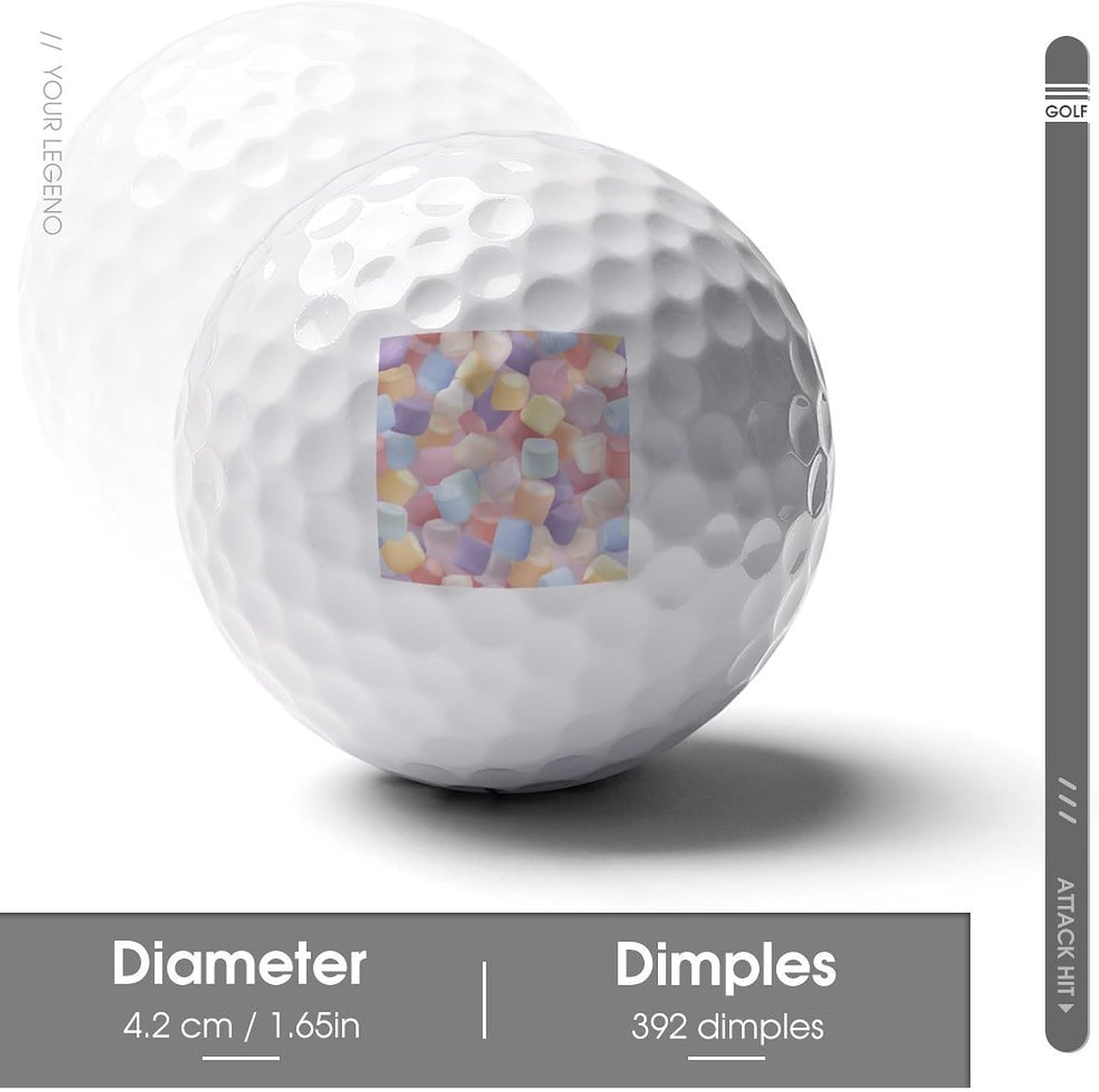 Marshmallowes Funny Golf Balls Novelty Golfer Gifts | Practice Balls,Golf Accessories