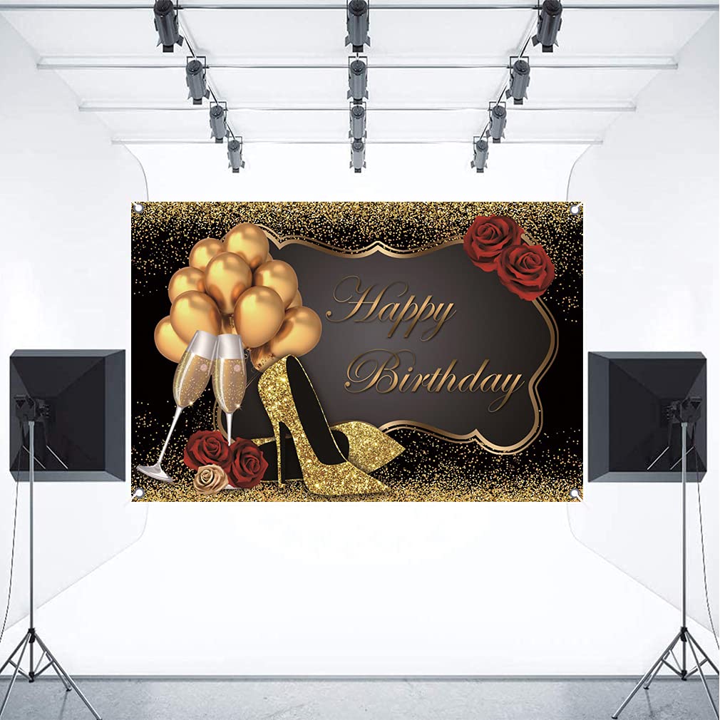 Geburtstags-Banner Roségold – 150x90 Cm Vinyl-Stoff, Für 13., 18., 30. Geburtstag Uvm.