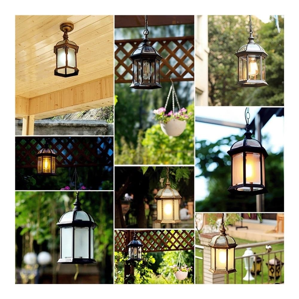 Wodoodporna lampa wisząca Farmhouse z przezroczystym szklanym kloszem