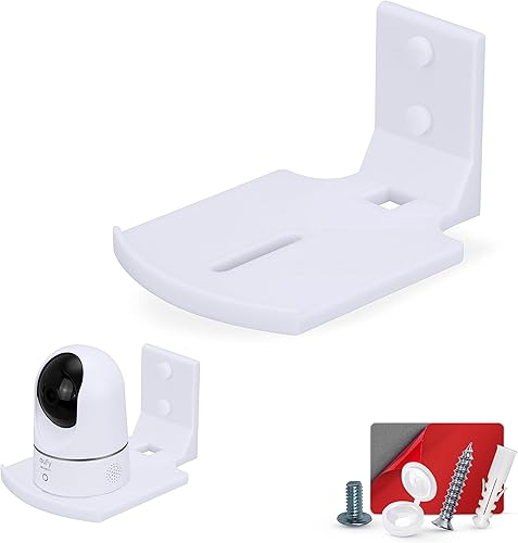 Estante pequeño de montaje en pared sin tornillos para monitores de bebé, cámaras de seguridad, altavoces, decoración, plantas y más, fuerte