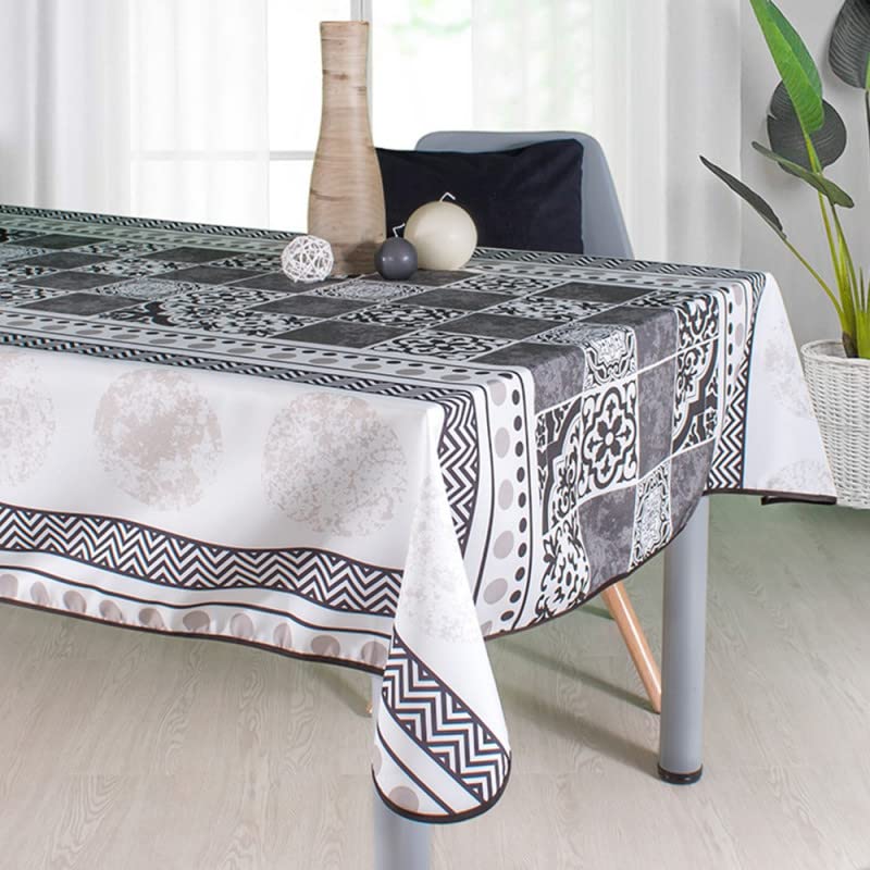 Zazou Villages De Provence Tovaglia Rettangolare Antimacchia 200x150 Cm - Blu - 100% Poliestere - Per Interni/esterni