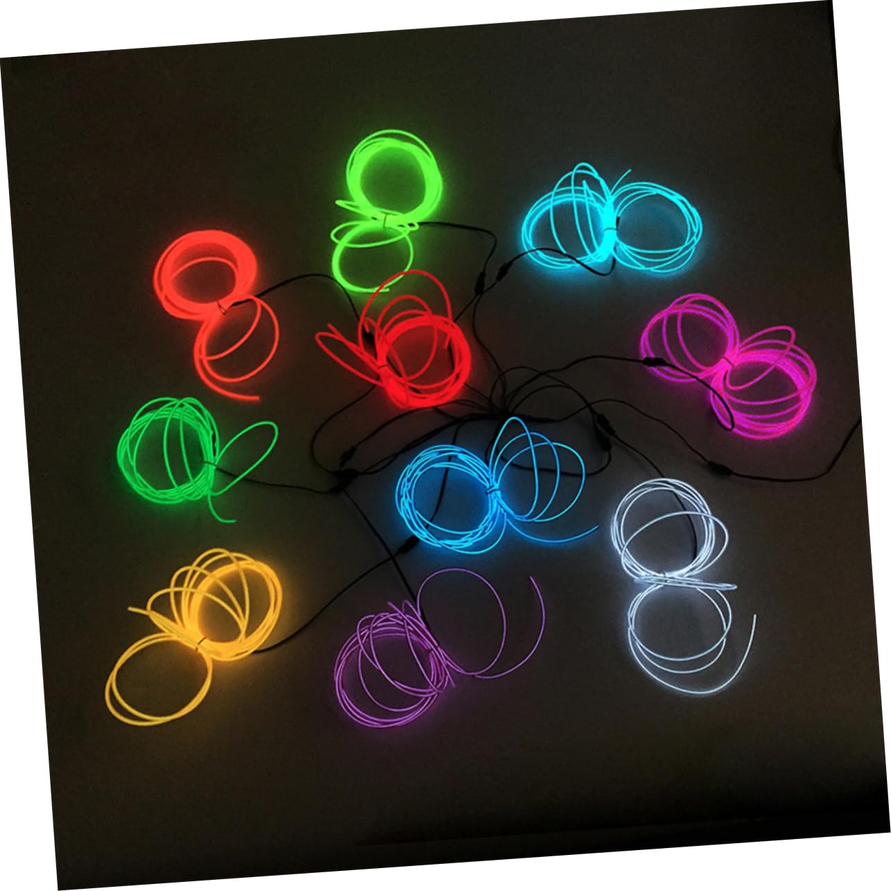 BUGUUYO Red El Wire Rope Light Strip Battery Operated Decorative Cable for Car Halloween Christmas Party DIY Eye Catching Illumination Safe