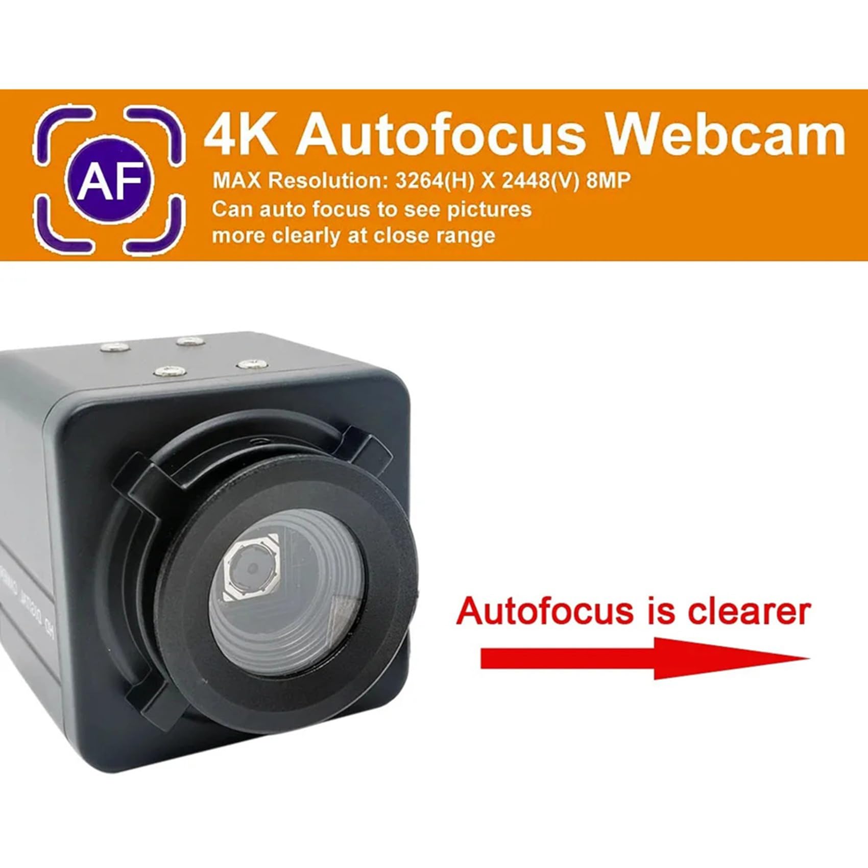 4X przemysłowa kamera internetowa 4K USB PC laptopy wideo 8MP autofokus kamera USB IMX179 czujnik OTG UVC Plug & Play