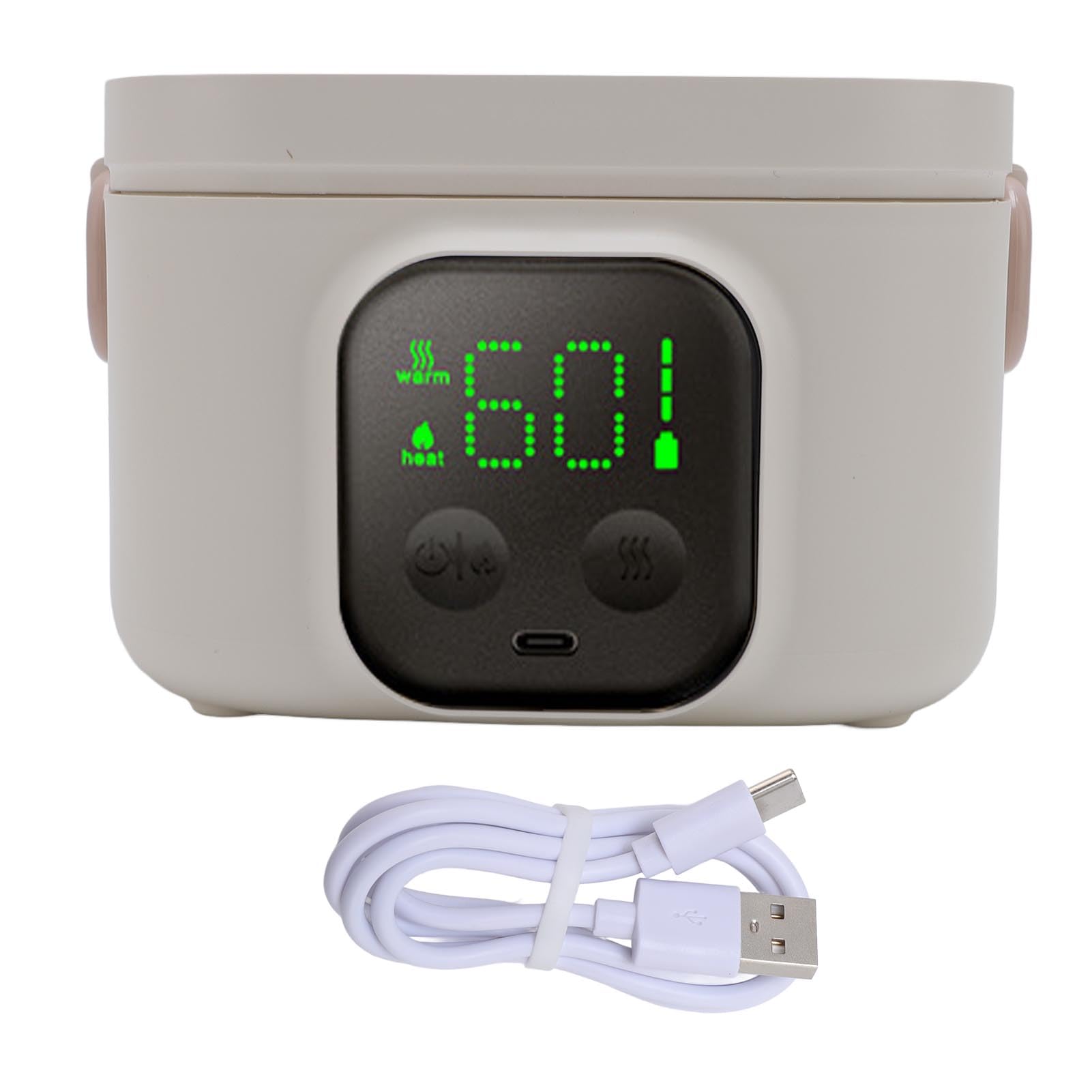 ciciglow Box da Pranzo Elettrico Calzaio Alimentare, 25w 7 Marcia Riscaldata Box da Pranzo, 500 Ml di Contenitore Alimentare Isolato a Riscaldamento Rapido Portatile
