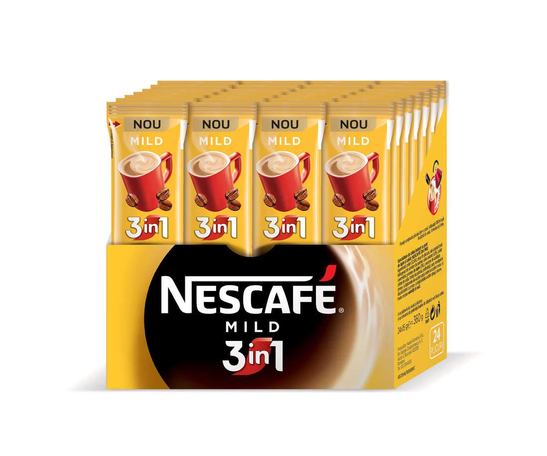 NescafeInstant Coffee, Mild 3 in 1, (Pack 24 x 15g)