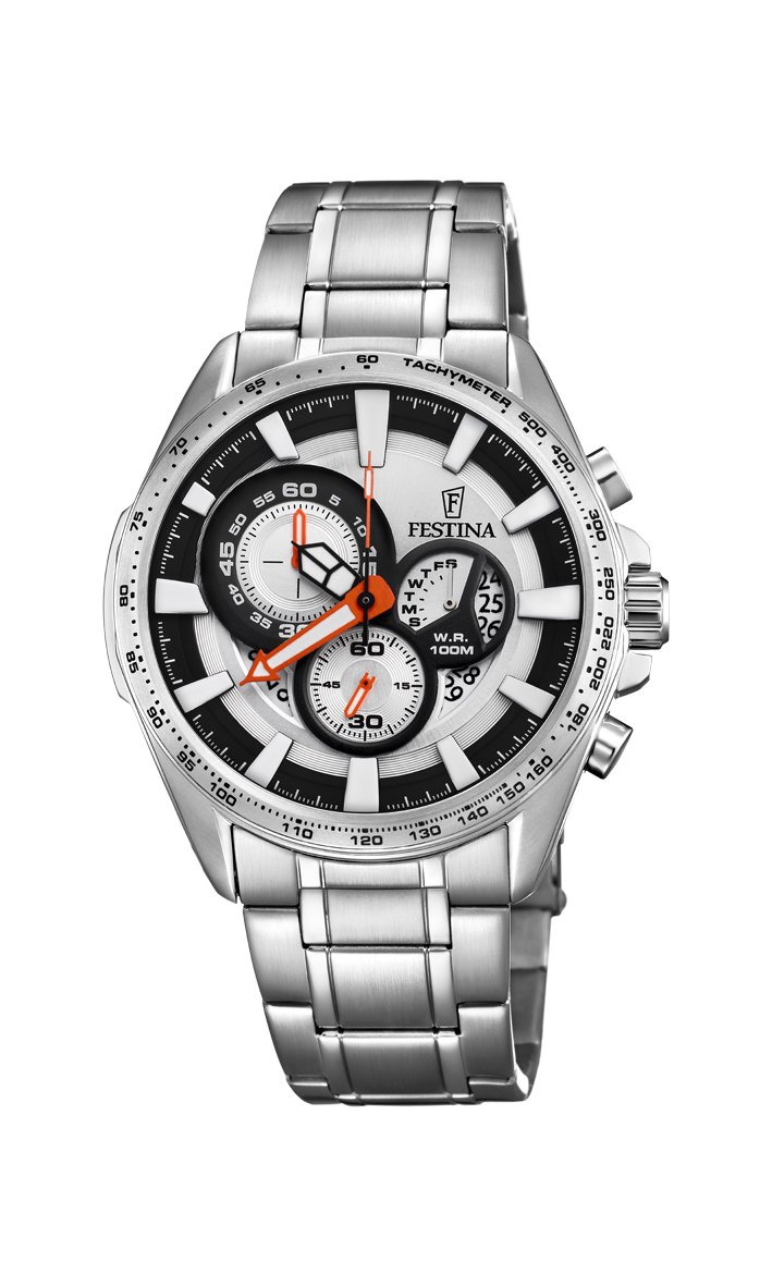 Festina Orologio Uomo Cronografo F6864-5 – Quarzo, Cinturino In Acciaio Inox, 10 ATM - 4