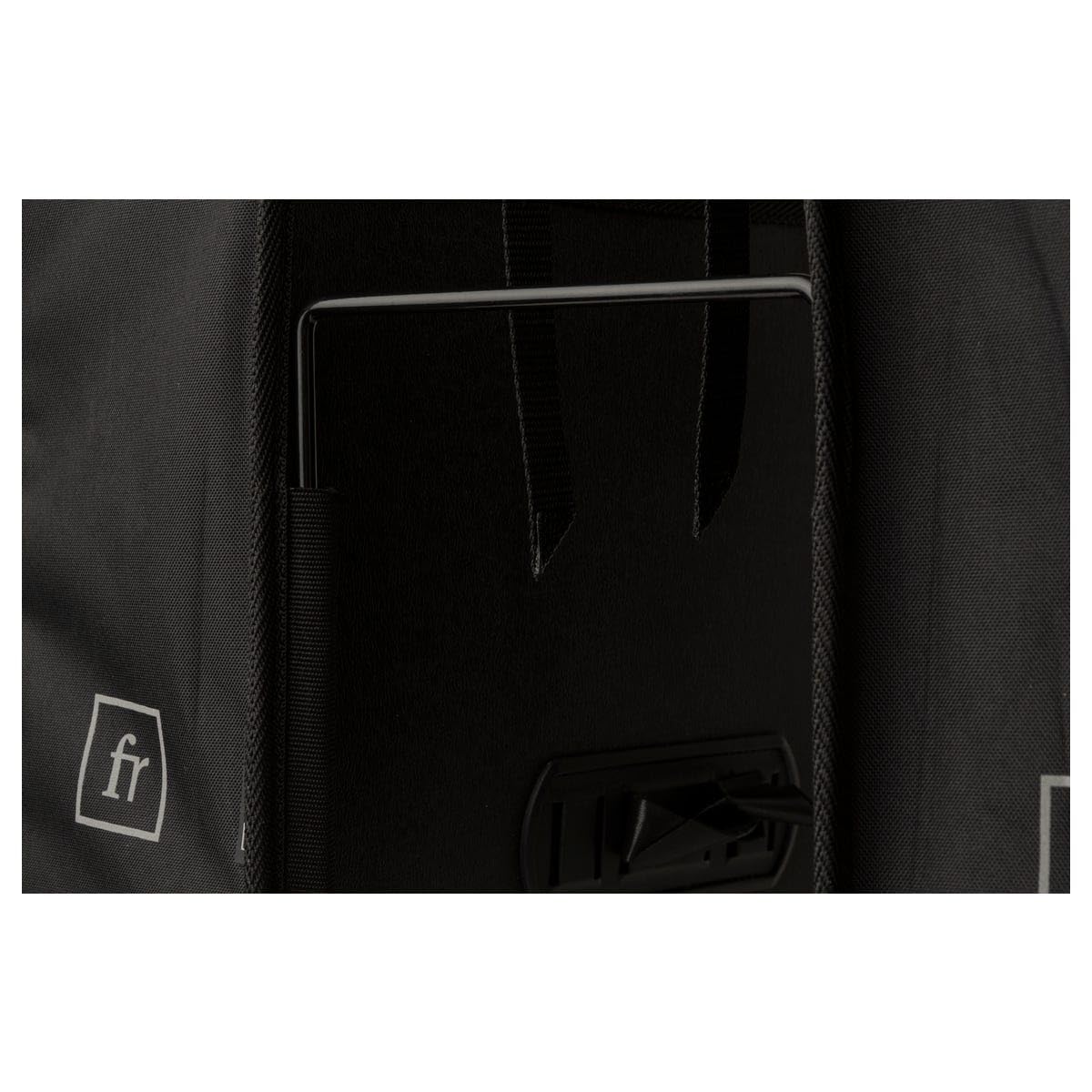 FastRider Dex Borsa Bici per Portapacchi, Borse Bici Posteriore Laterali 36L, Idrorepellente, Riflettente, 100% Poliestere Riciclato - Nero