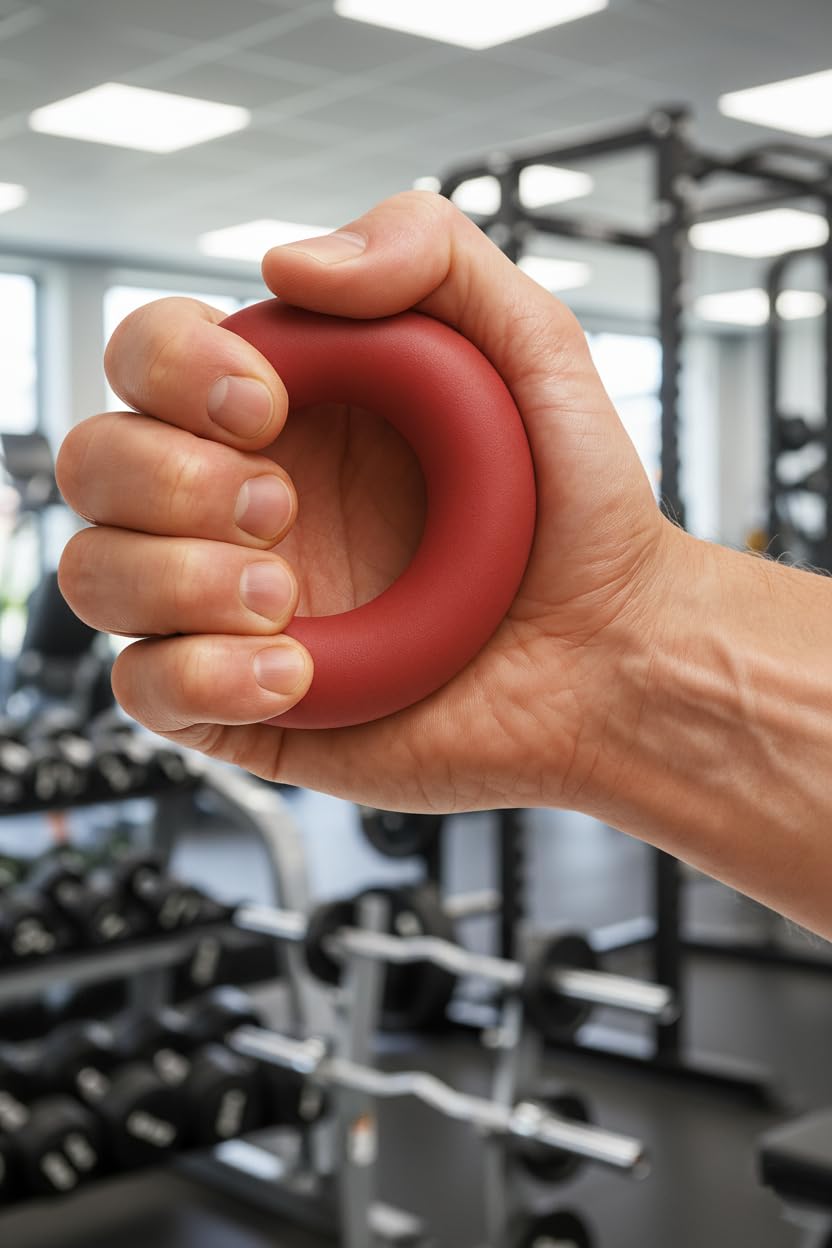 Adventose™ Weight Training Handgrip | Grip Strengthener Rings, Strength Trainer for Finger, Forearm Exercise, Rock Climbing Gripper | Workout for Stress Relief - 40 kg (Red, Pack of 1)-image-38