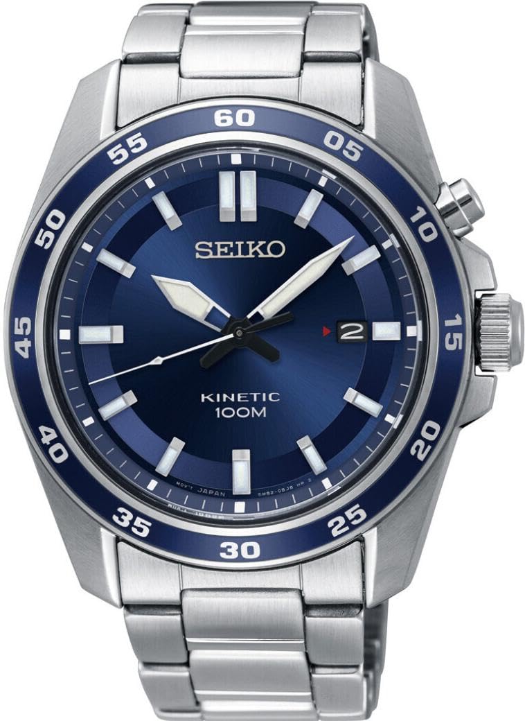 Seiko Herren-Uhr Kinetik Edelstahl mit Edelstahlband