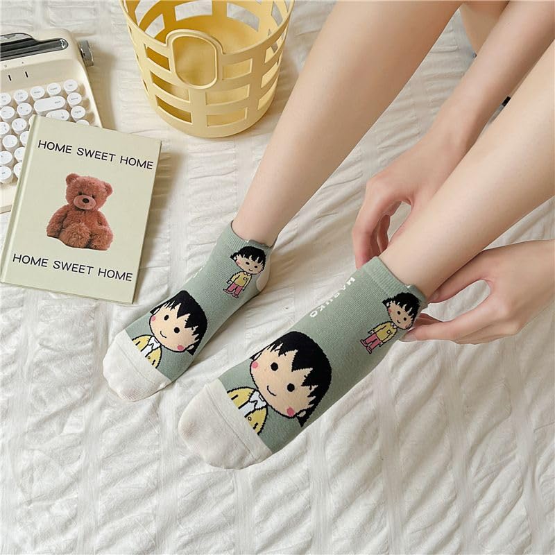 Amazon.co.jp: ちびまる子ちゃん スニーカーソックス 5足セット 靴下