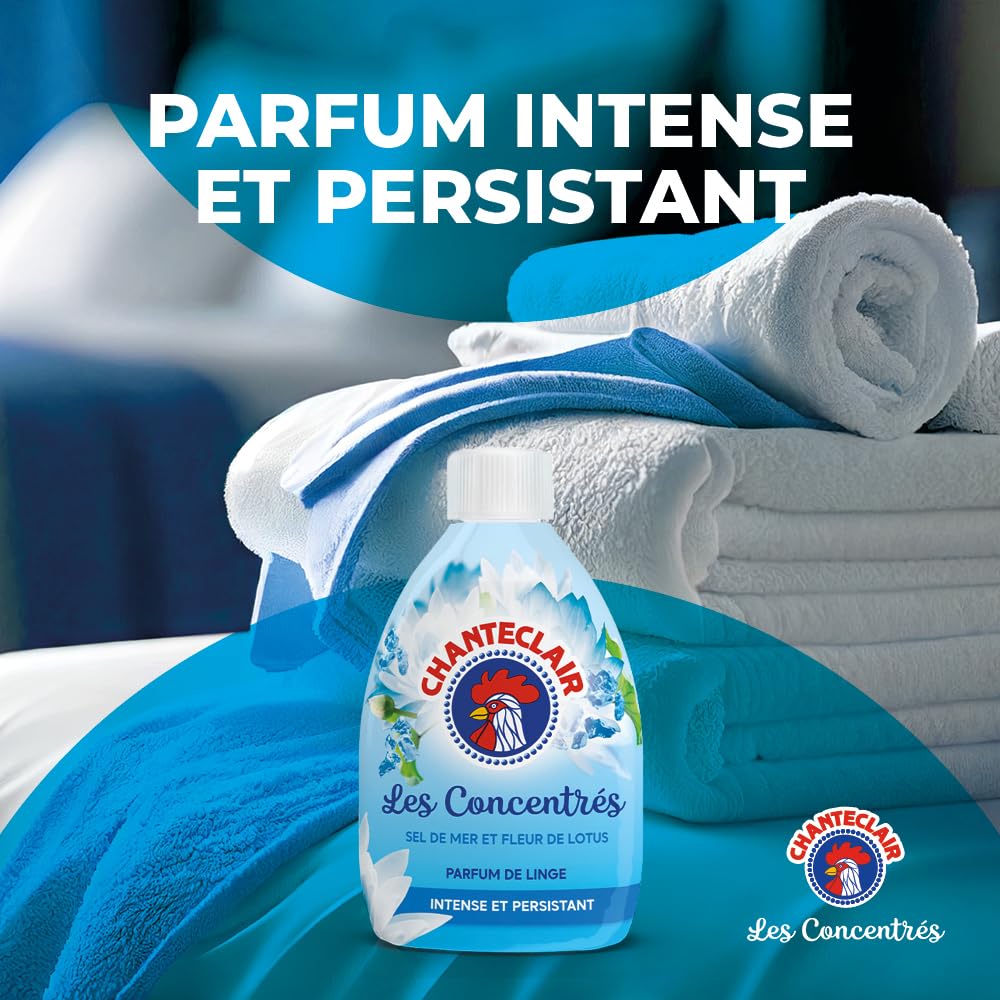 Chanteclair - Parfum de Linge Sel de Mer et Fleur de Lotus, Intense et Persistant, 22 Doses, 220.00 ml (Lot de 1)
