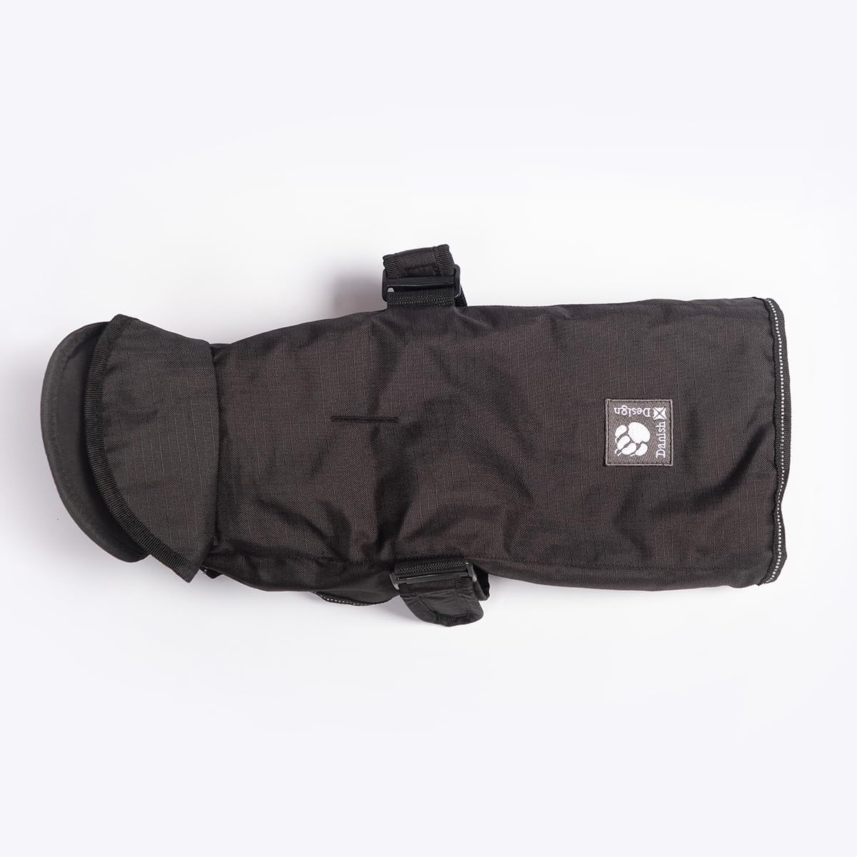 Danish Design Arnés Negro 2 en 1, Resistente a la Lluvia, Resistente al Viento, Lavable a máquina, Abrigo para Perro/Cachorro, 22 Pulgadas, 55 cm