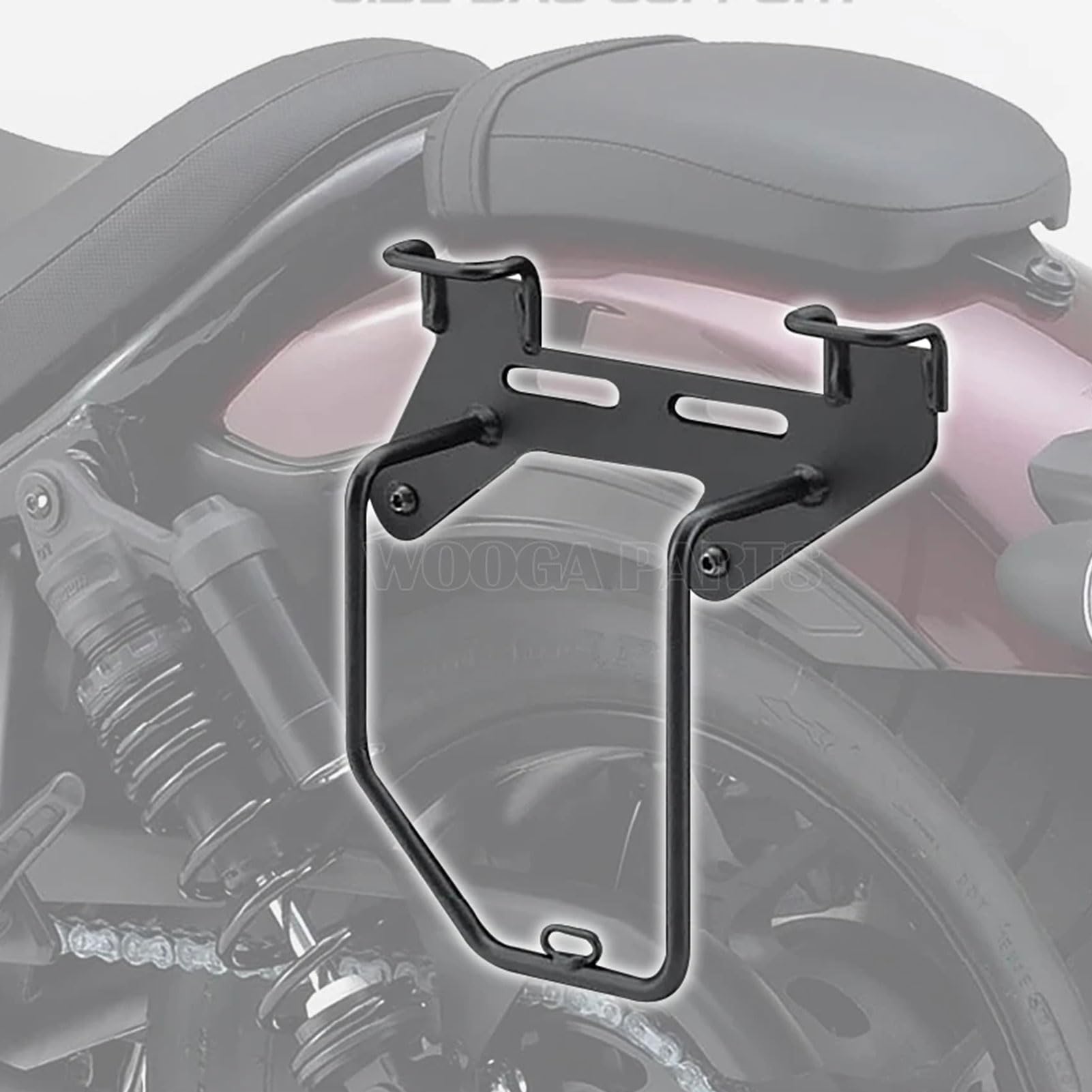 Rear Luggage Rack Carrier – Fits Indian Scout 2014-2024 | Steel Black Bracket