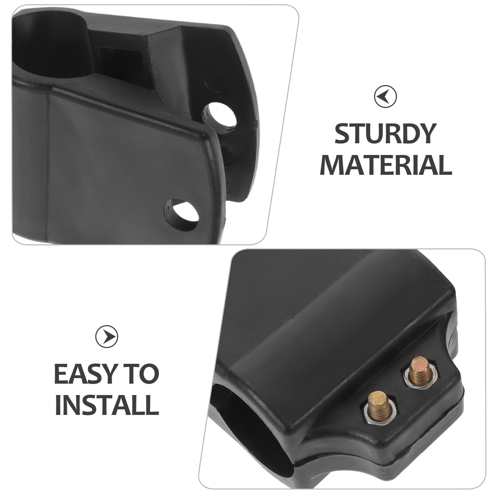 2 Pièces Pince de Fixation Robuste pour Rétroviseur Extérieur en Plastique Noir, Réglage Précis et Résistante aux Intempéries, pour Camions Agricoles et Engins de Chantier