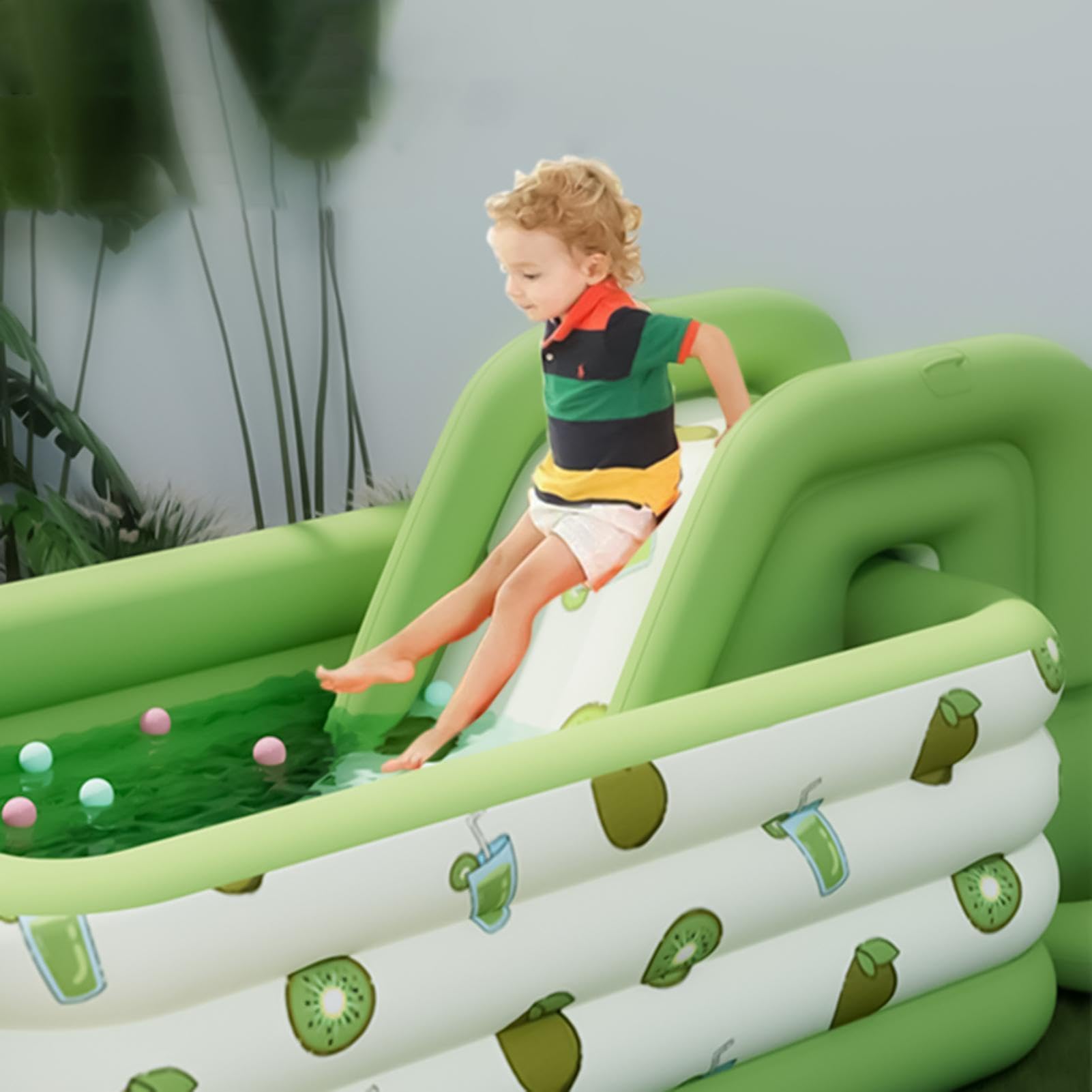 Scivolo per piscina | Giocattolo gonfiabile ispessito per bambini, scivolo d'acqua per le vacanze, campeggio, giochi in famiglia, a bordo piscina, patio, cortile, lago, spiaggia, cortile, casa