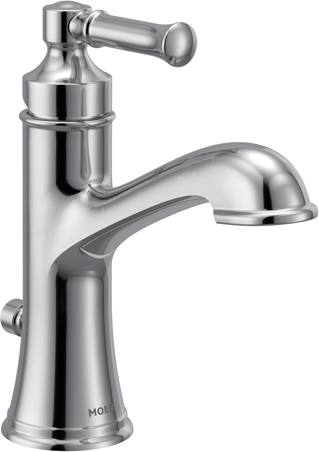 Moen Dartmoor Chrome Single Handle Bathroom Sink Faucet with Optional Deckplate, 6803