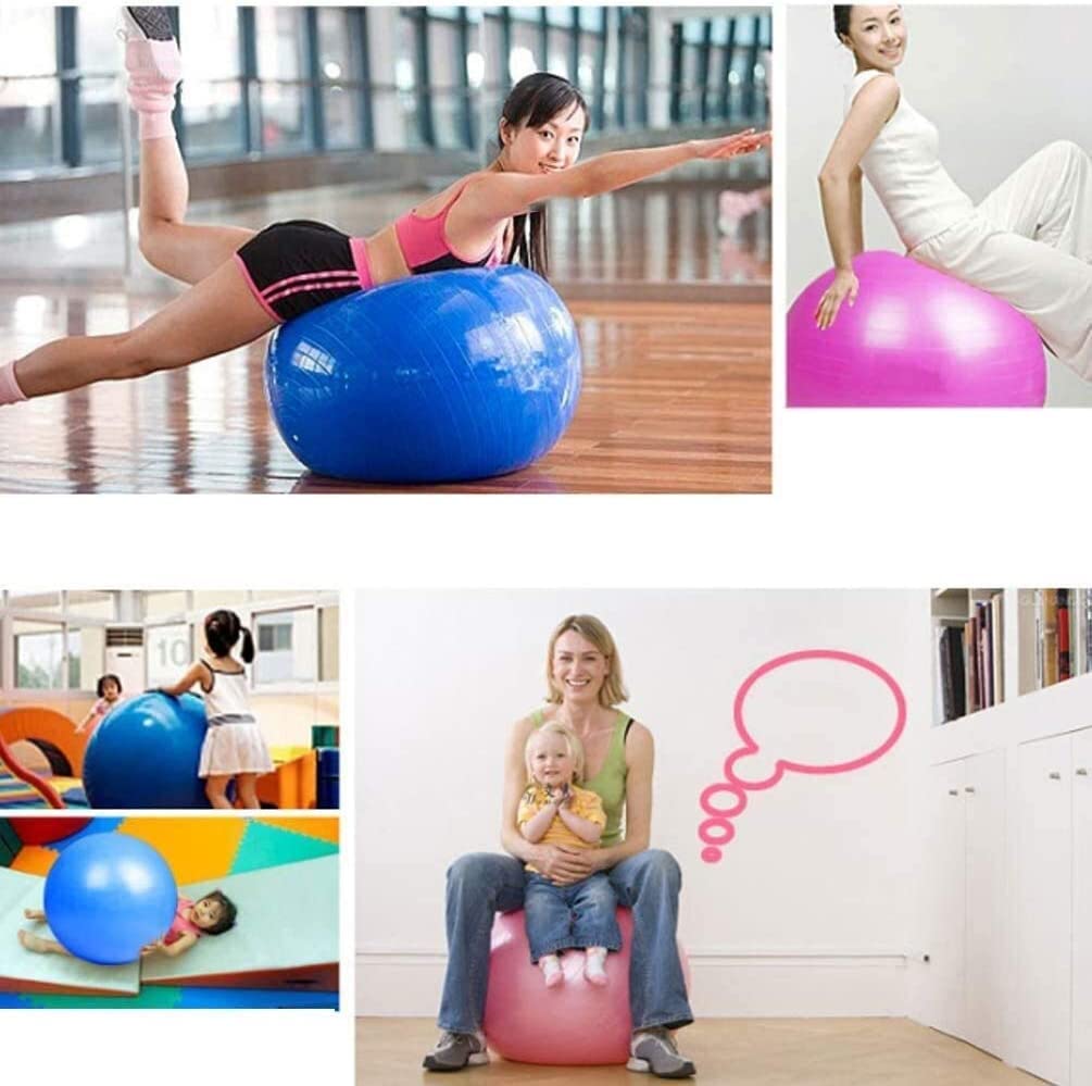 Piłka do ćwiczeń joga piłka narodzinowa siłownia krzesło biurowe Pilates utrata masy ciała trening równowagi piłka wspomagająca poród(Pink,65cm)