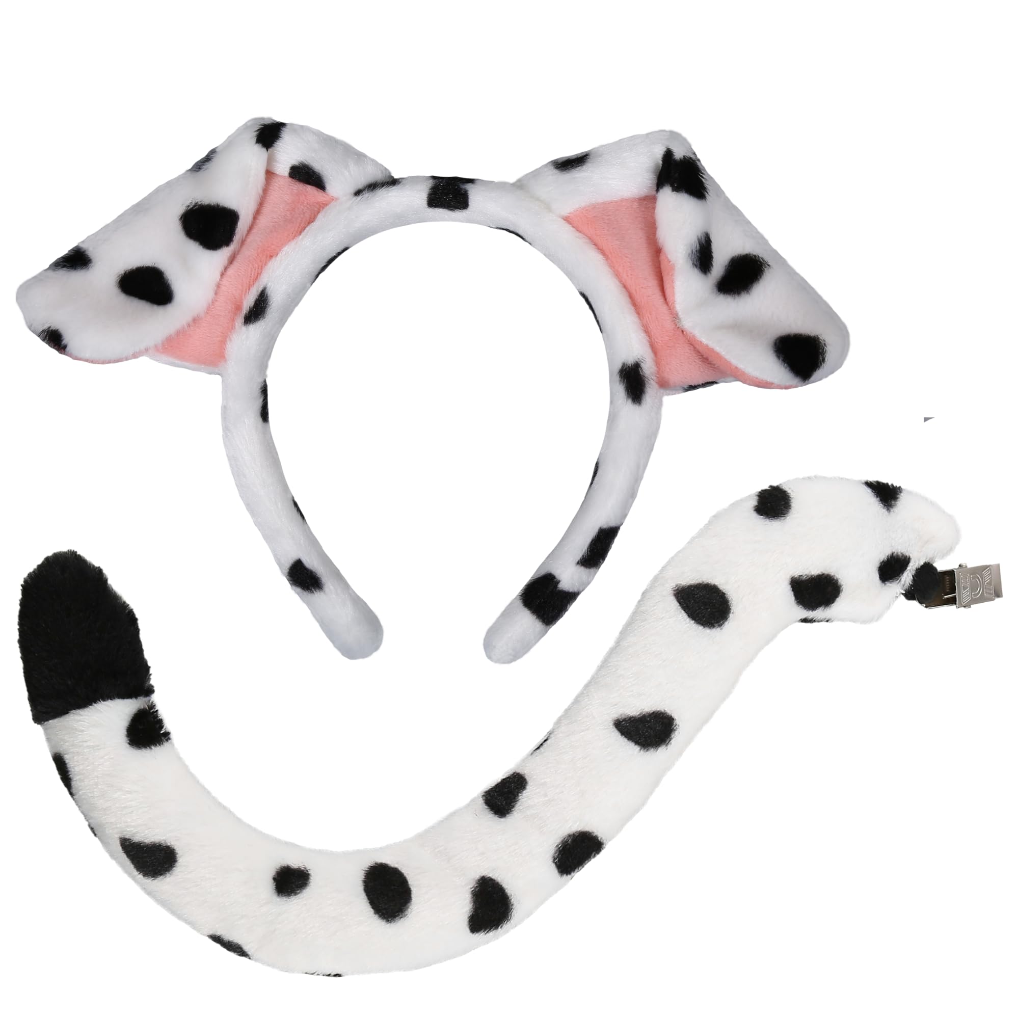 CHEU Dalmatian headband with dog ears and tail for halloween play