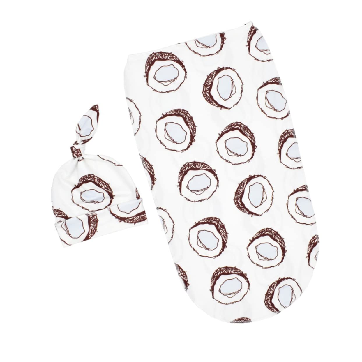 Hemoton Coconut Pattern Anti-Jump Sleep Sack Soft Stretchy Knit Baby Swaddle Wrap Newborn Photography Prop Comfortable Easy to Use