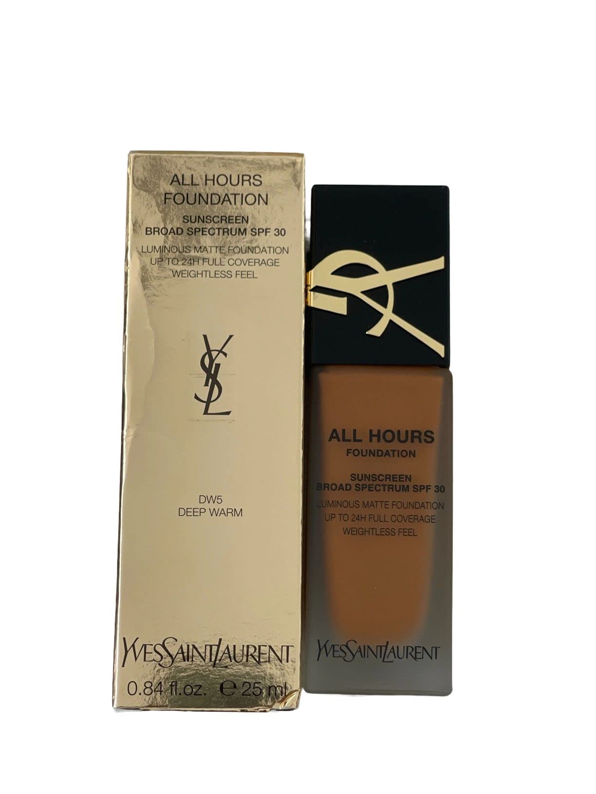 ファンデーション Yves Saint Laurent ALL HOURS FOUNDATION Amazon.com : YSL All Hours Luminous Matte Foundation (DW5