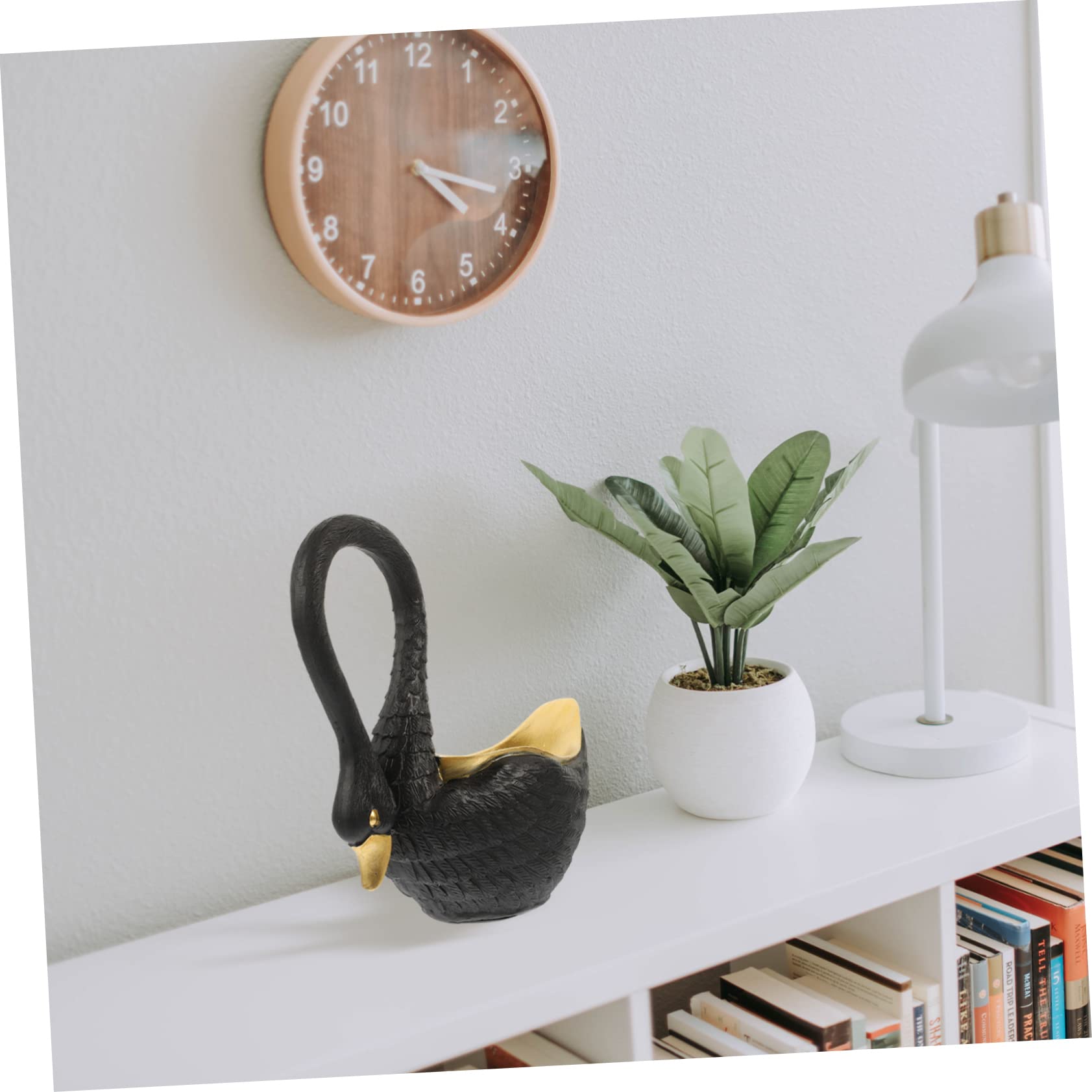 Ifundom Plateau Décoratif De Cygne En Résine Blanche, Support De Rangement Élégant, Accessoire Décoratif Pour Couloir Et Bureau, Pour Clés Et Bijoux, Décoration Intérieure Raffinée