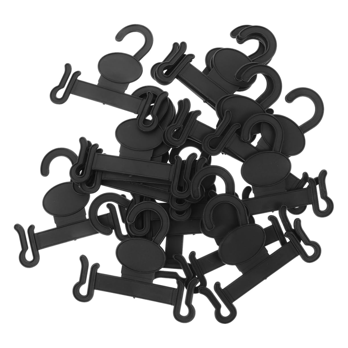OFFSCH 30Pcs Slippers Hook for Space Saving Shoe Display Plastic Slipper Storage Rack Retractable Hanger Holder for Organizing and Drying Various Shoes Black