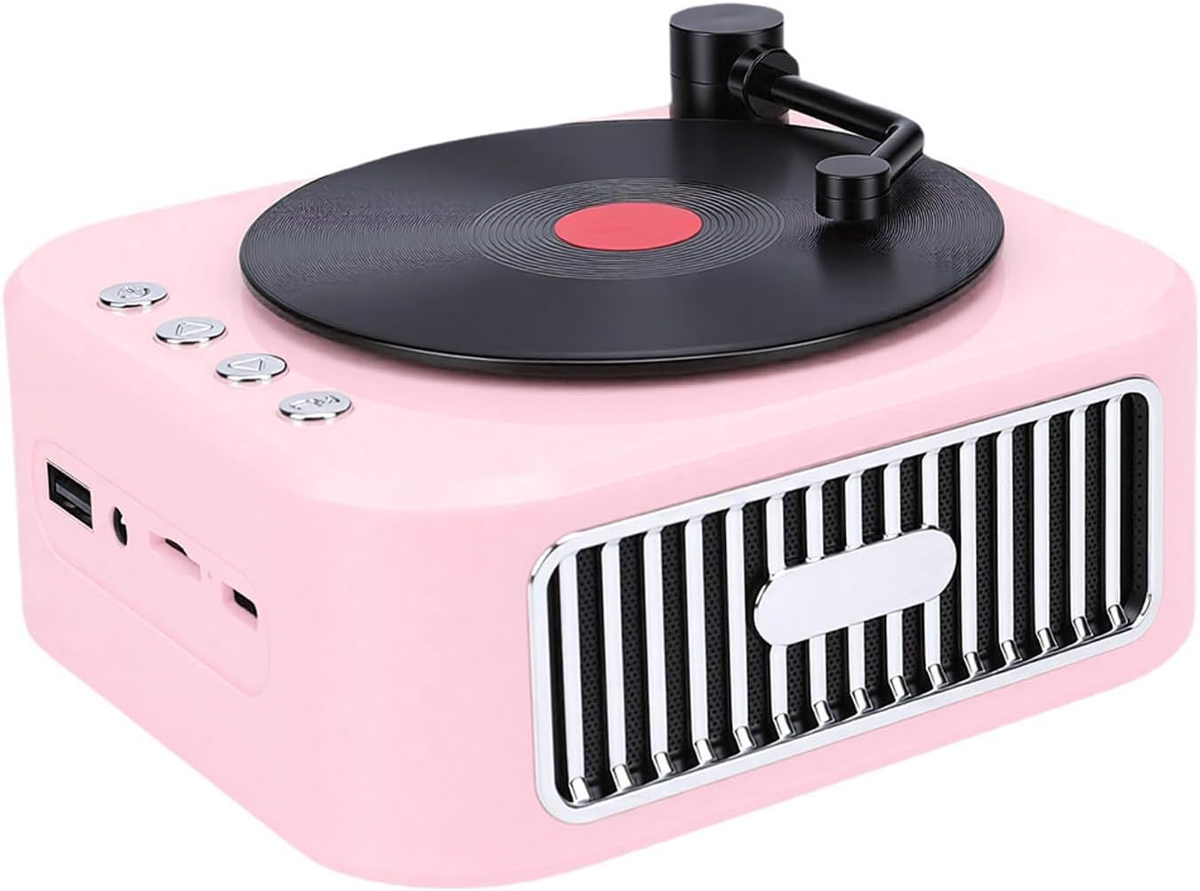 Mini Karaoke Machine, Portable Bluetooth Speaker with 2 Wireless Mics, HiFi Sound, Rechargeable Battery, Singing Toy for Kids Boys Girls, Party, Travel, Built in Battery, Magical (Pink)