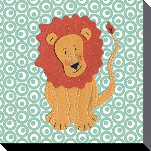 Catherine Colebrook Fuzzy Lion 30x30cm Canvas, 12 x 12 inches