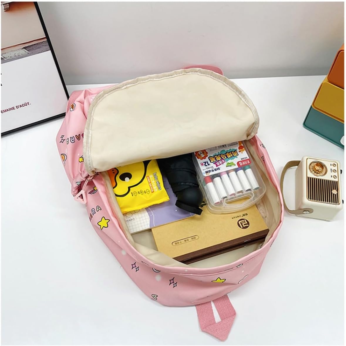 Cute Capybara Backpack with Chic Large Case and More Pins Ita Bag Kawaii Cartoon Large Capacity Mochila De Gift (Brown) - Image 6