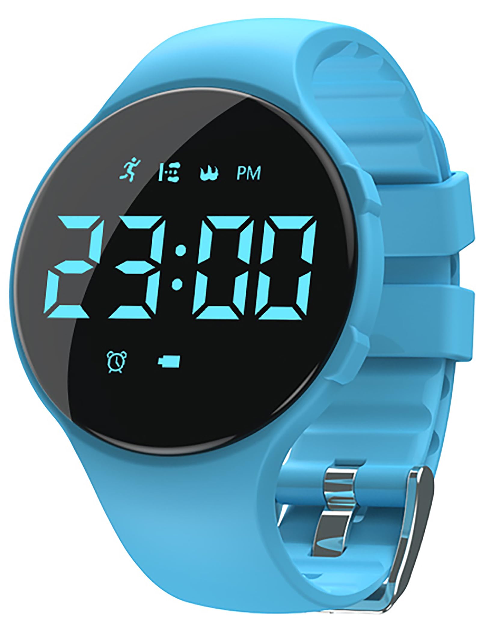 findtime Reloj de seguimiento de actividad física para hombres y mujeres, sin Bluetooth, sin aplicación, podómetro, contador de pasos, números grandes, contador de calorías, cronómetro, alarma
