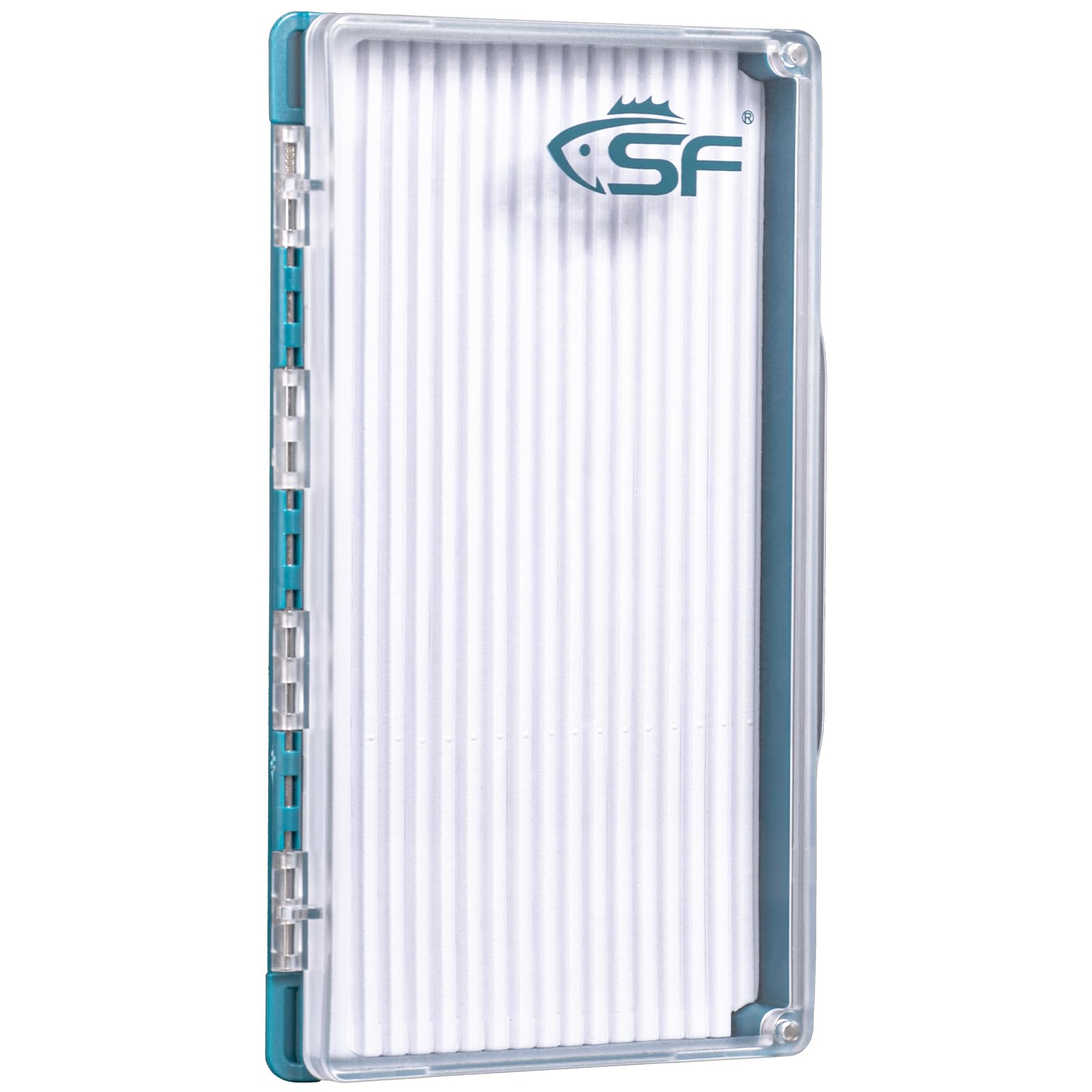 SF Streamer Fly Fishing Box Magnetic Closure Sure-Lock Ridge Foam Box PC Material Clear Lid Trout Flies Fly Box For Nymphs and Streamers