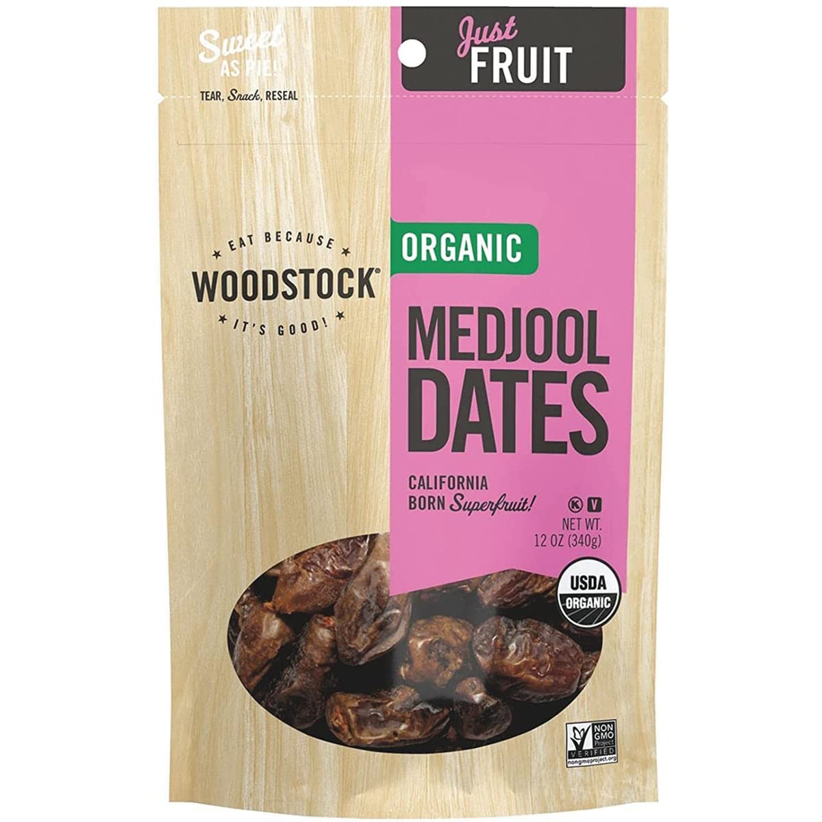 Woodstock Chimes Foods Organic Medjool Dates 12 oz Pkg