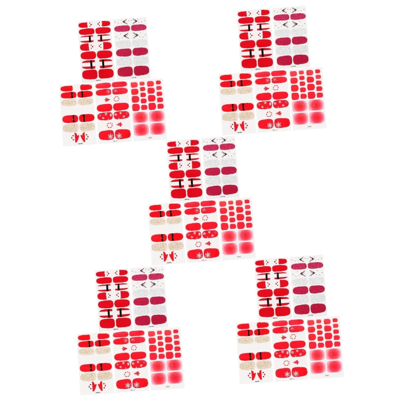 Healeved 25fogli Adesivi Unghie Natalizi Decorazioni Autoadesive Per Facili Applicare Adatti Per Unghie e Artificiali Design Per Manicure Te