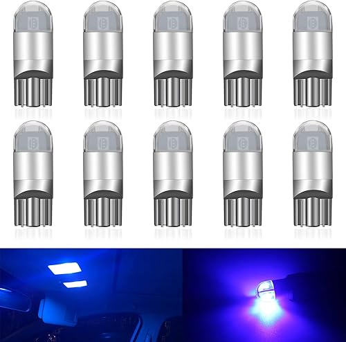 Miniatura 8 de UNXMRFF 194 bombillas LED rosadas, T10 W5W 2825 168 bombillas LED 3030 chips 194 bombillas de repuesto para placa de matrícula de automóvil, luz de