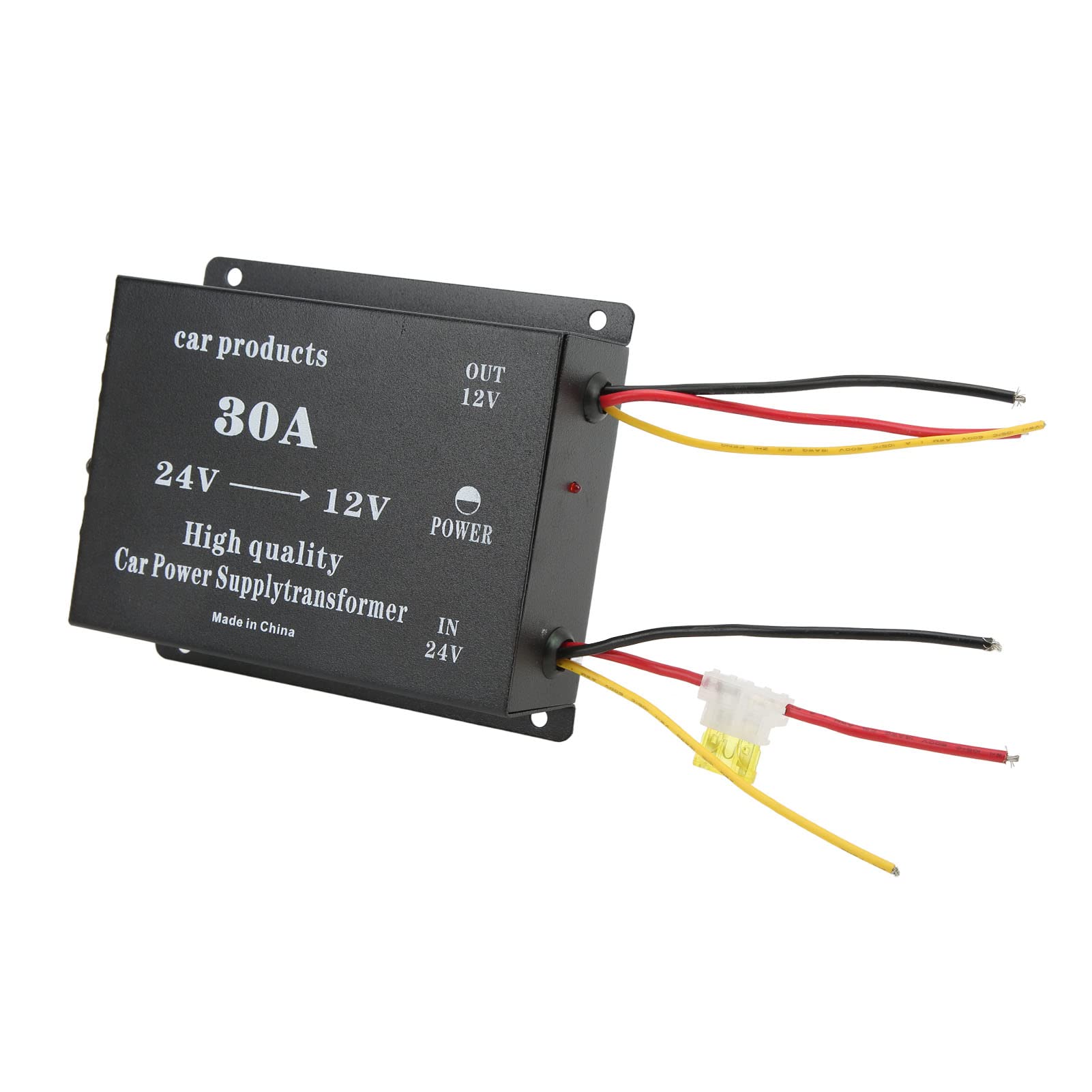 Dioche Convertisseur DC24V à 12V avec Court-Circuit - Module Réducteur de Tension de Voiture Professionnel pour Camions, Bus et Plus Encore (30A)