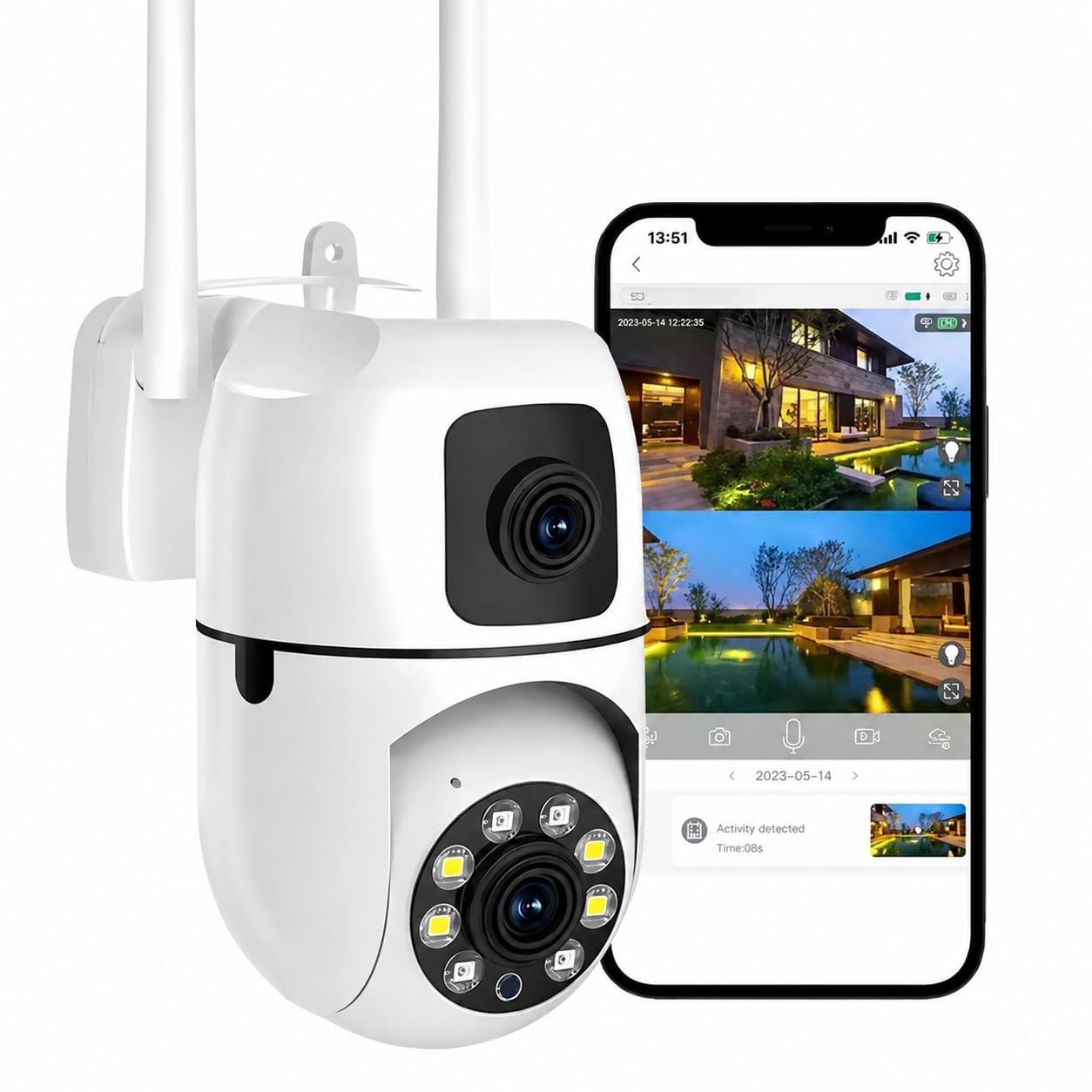 Dual Lens Mini Fox | (5+5) MP WiFi CCTV Camera with PTZ & Fixed View | AI Motion Detection | Color Night Vision | Two-Way Audio | 360� Coverage | App Remote Access-image-35