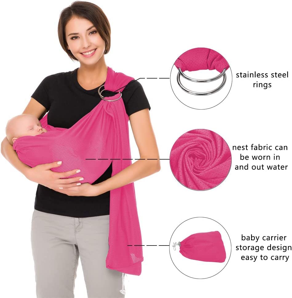 CUBY Water Baby Sling Carrier Breathable Mesh Baby Wraps