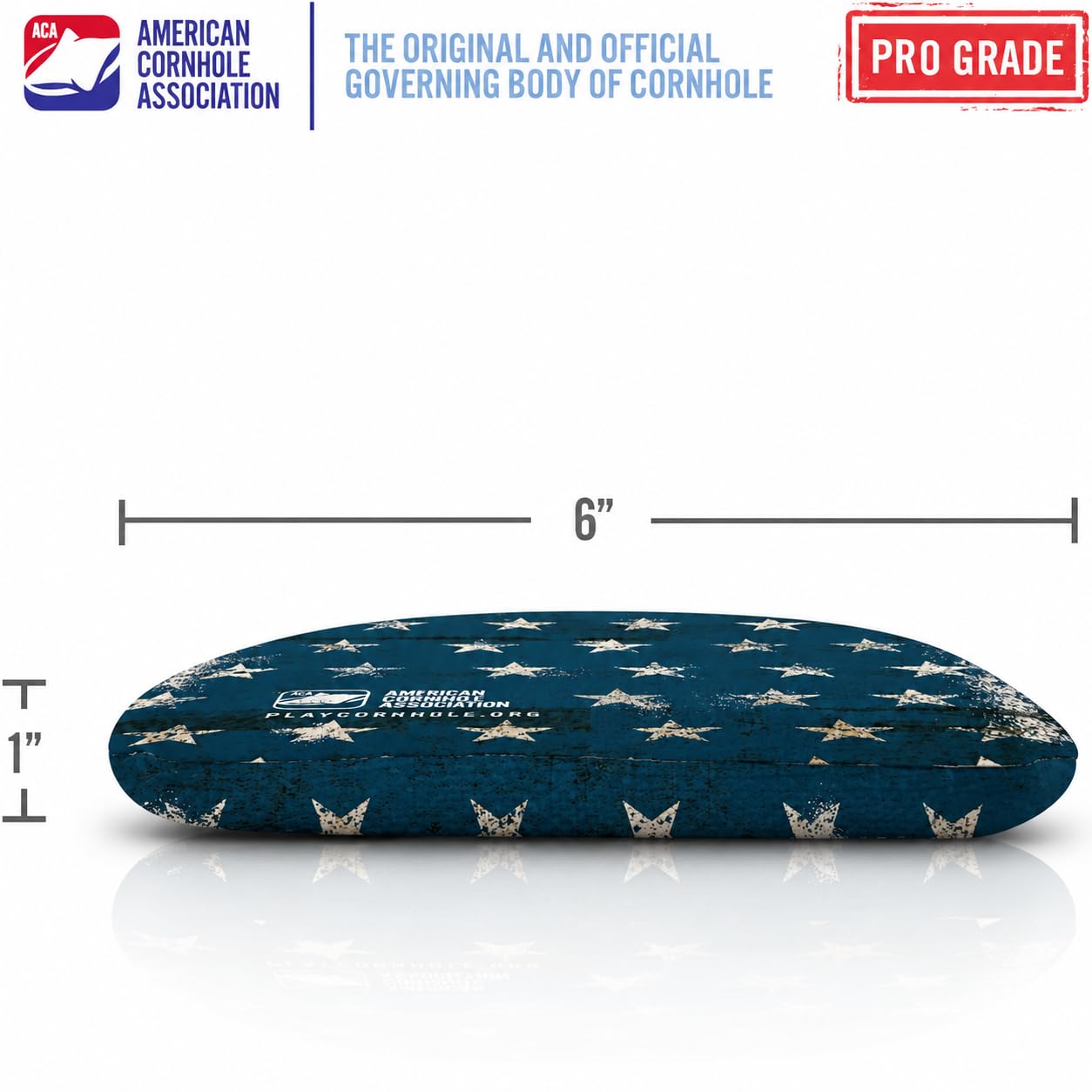 ACA Approved Official Regulation 6x6 in Cornhole Bags Dual Sided Synergy Pro Set of 4