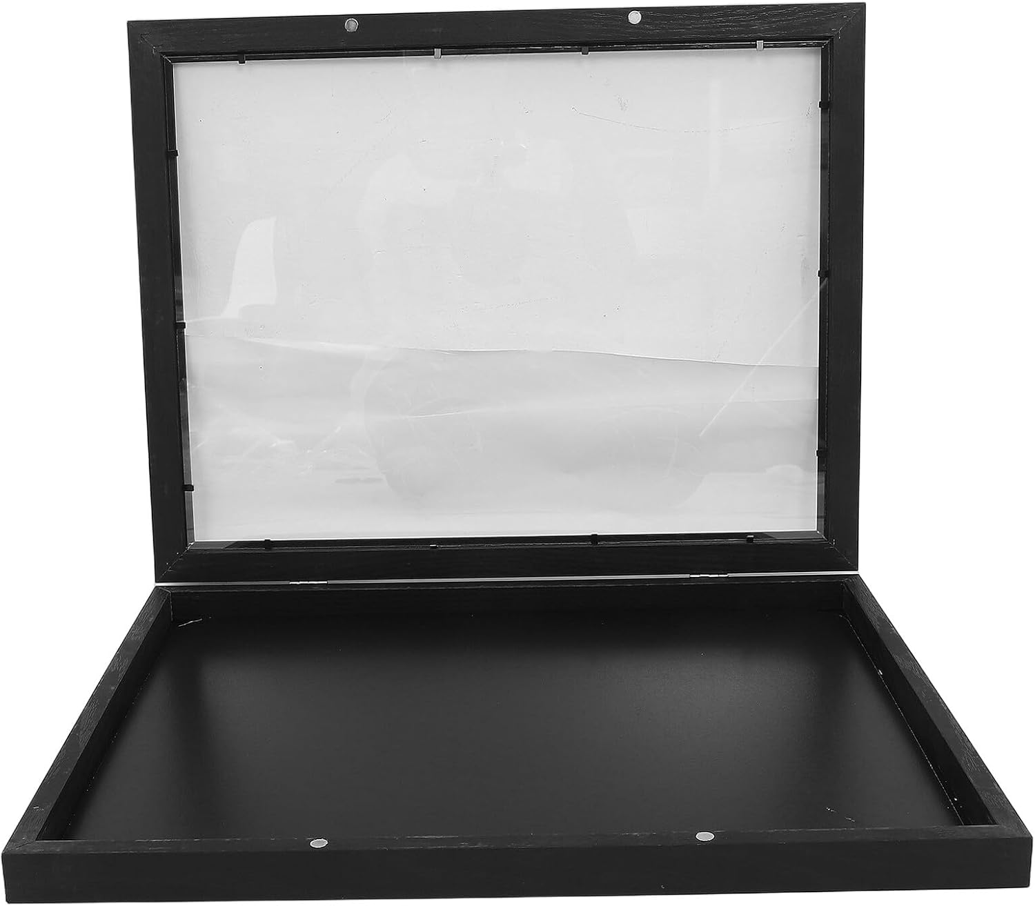 Alipis Jersey Display Frame Shadow Box for Football Baseball Soccer Basketball Shirts, 14x18 Black Wooden Frame with Front Glass, Sports Memorabilia Display for Wall Mount