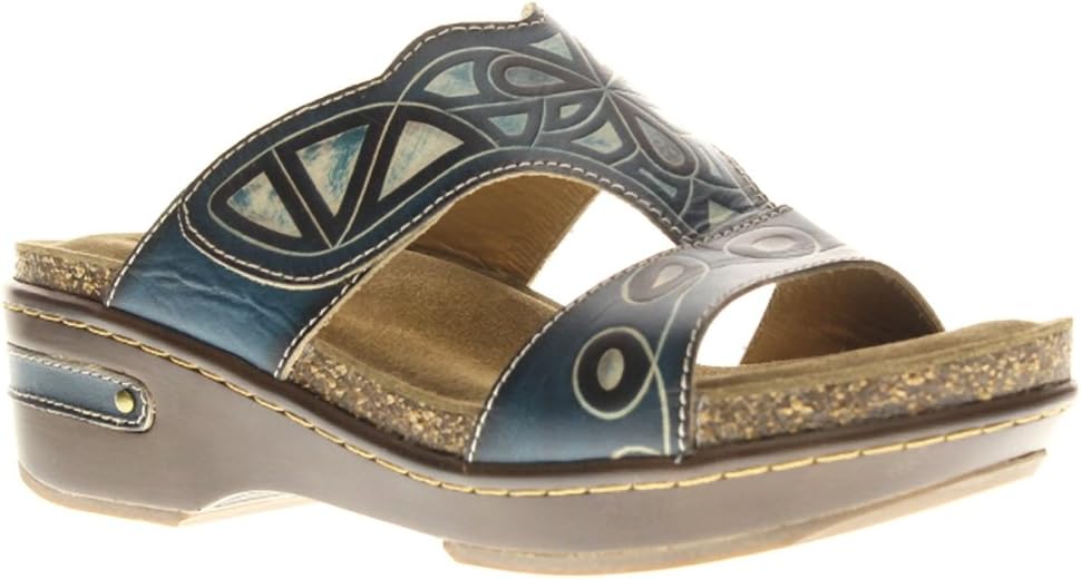 Spring Step Softstep Women's Navy Leather Sandal 38 M EU