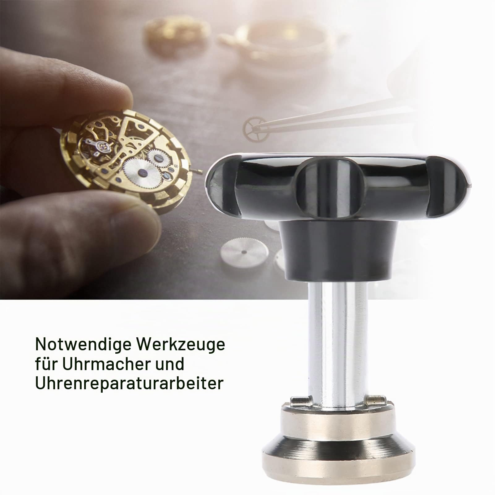 Semme Gehaeuseoeffner Uhr, Kompletter Uhrengehäuse-Schraubenöffner, Uhrmacher-Reparaturwerkzeug mit 7 Matrizen für/Tudor-Uhr