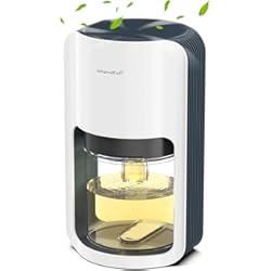 Placas Anti Humedad OMISOON Deshumidificador Bajo Consumo 1200ml, Apaga Automáticamente, Deshumidificadores Silencioso y Descongelación Automática, Baño, Habitación Pequeña