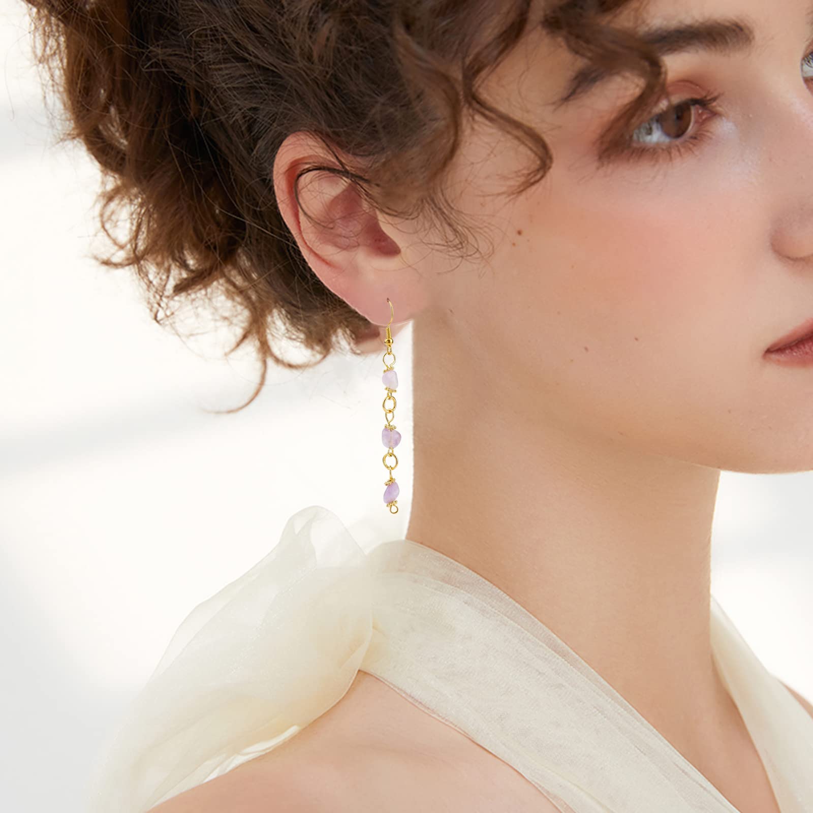 SUPERFINDINGS 80 pezzi 8 stili di cristallo Anhnger Connettore Anhnger Charm con tono dorato per collane