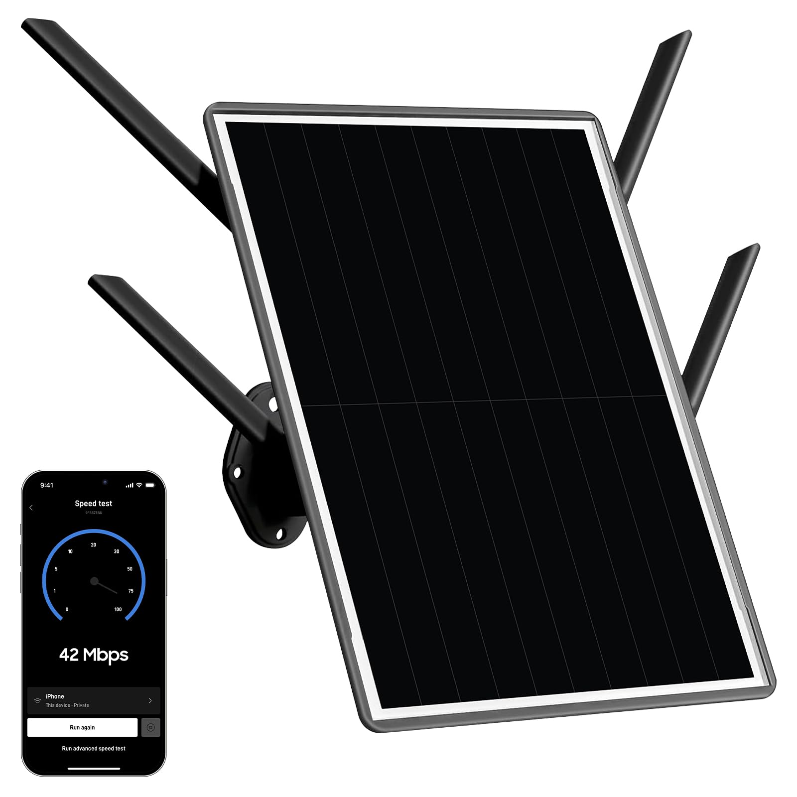 Solar Powered Outdoor WiFi Extender, 300Mbps 2.4GHz Wireless WiFi Repeater (Tigerpai)