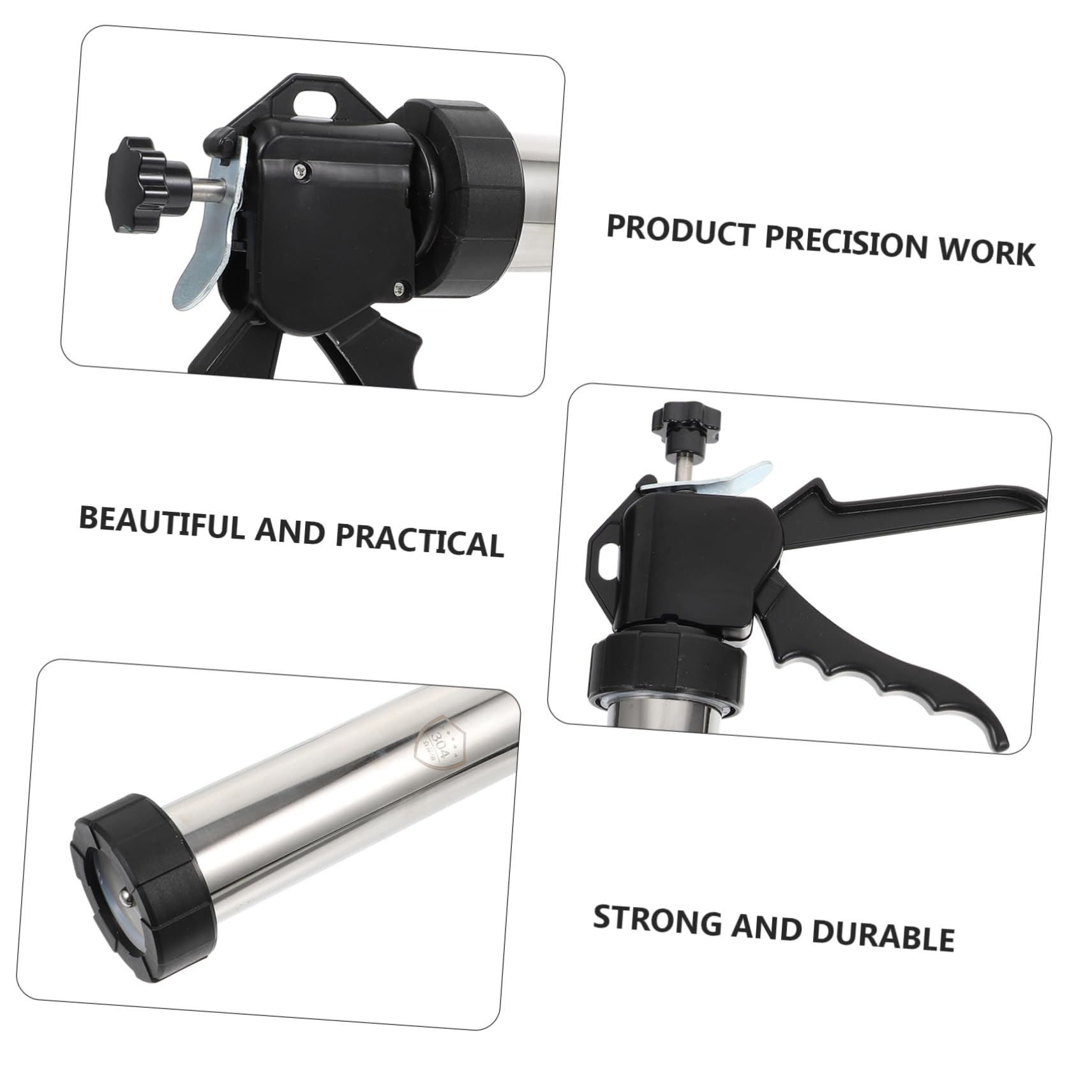 OKUMEYR 1Set Sausage Stuffer with Replacement Filling Tubes Manual Sausage Funnel Kitchen Gadget for Home Cooking Food Grade Materials Easy to Use Compact Design