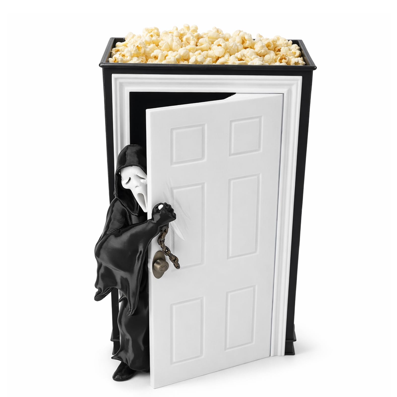 Denash Geister-Popcorn-Behälter, Gruselige Snack-Box, Halloween-, Snack-Eimer, Einzigartige Popcorn-Box Im Geister-Tür-Design für Partygeschenke, Filmabende
