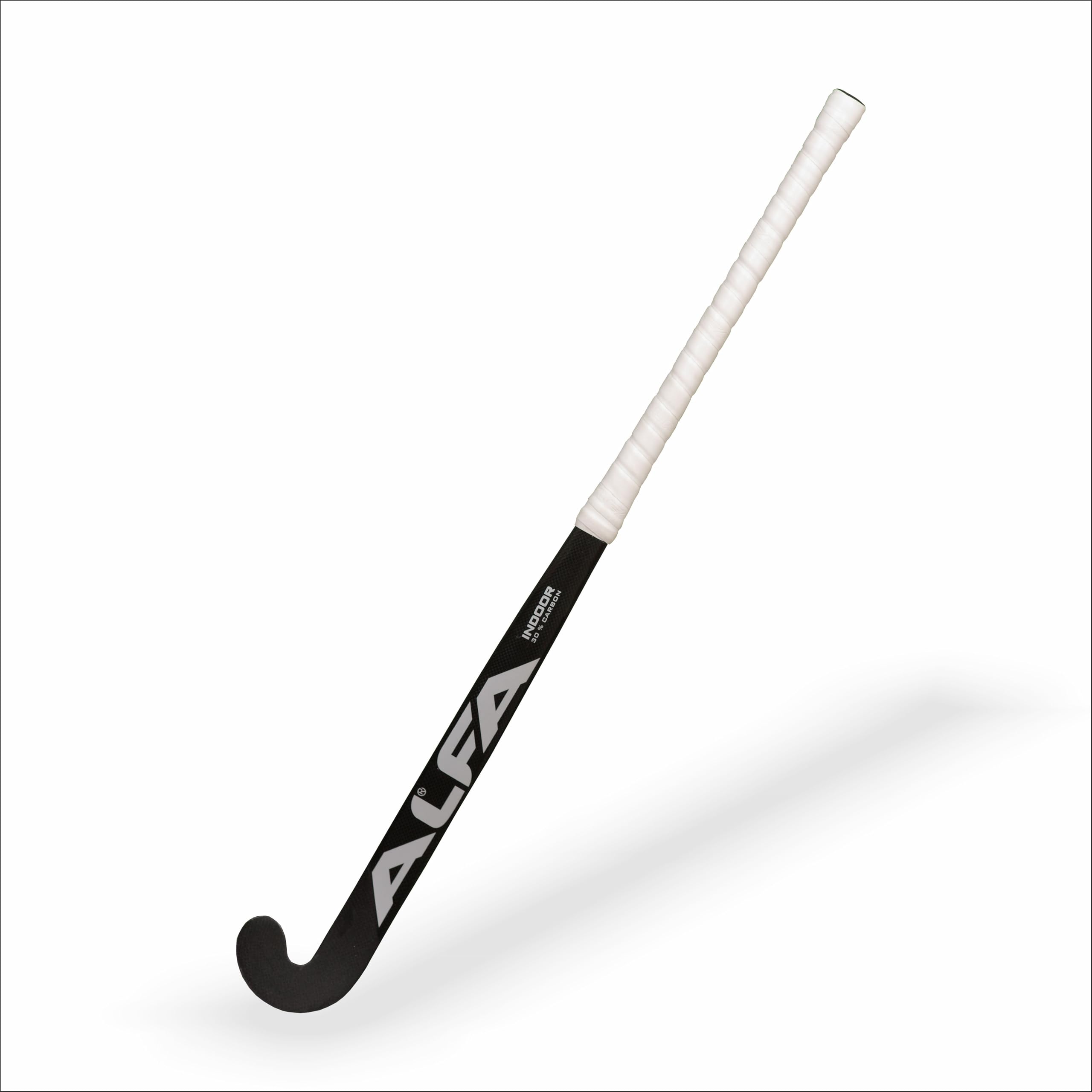 A L F A Bâton de Hockey d'intérieur I30 Unisexe, Noir, 96,5 cm